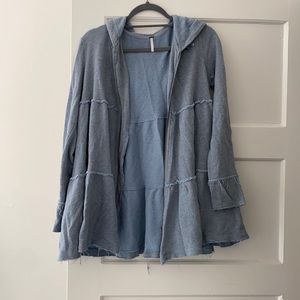 EUC Free People Tiered Trapeze Hoodie